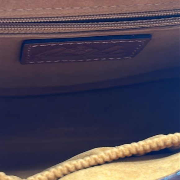 2439- Patricia Nash Embossed Leather Top Handle Crossbody Bag Turquoise Tooled - Picture 11 of 12